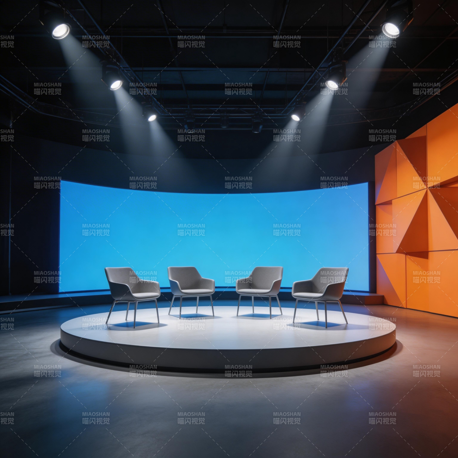 现代舞台四椅布局图片