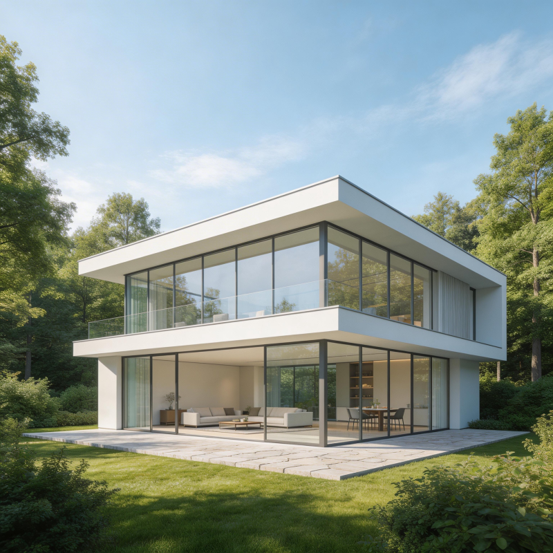 现代玻璃别墅图片