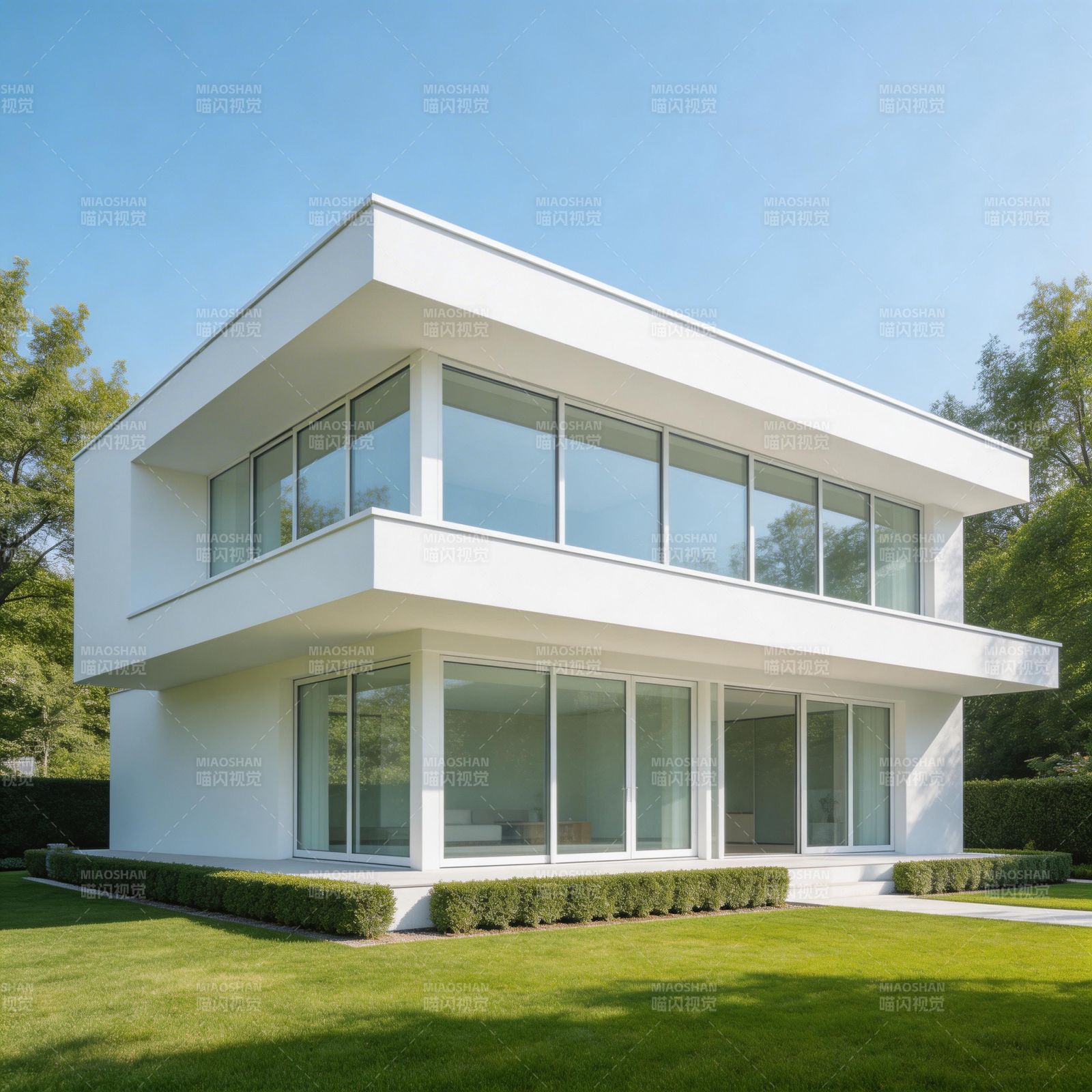 现代简约白色住宅图片