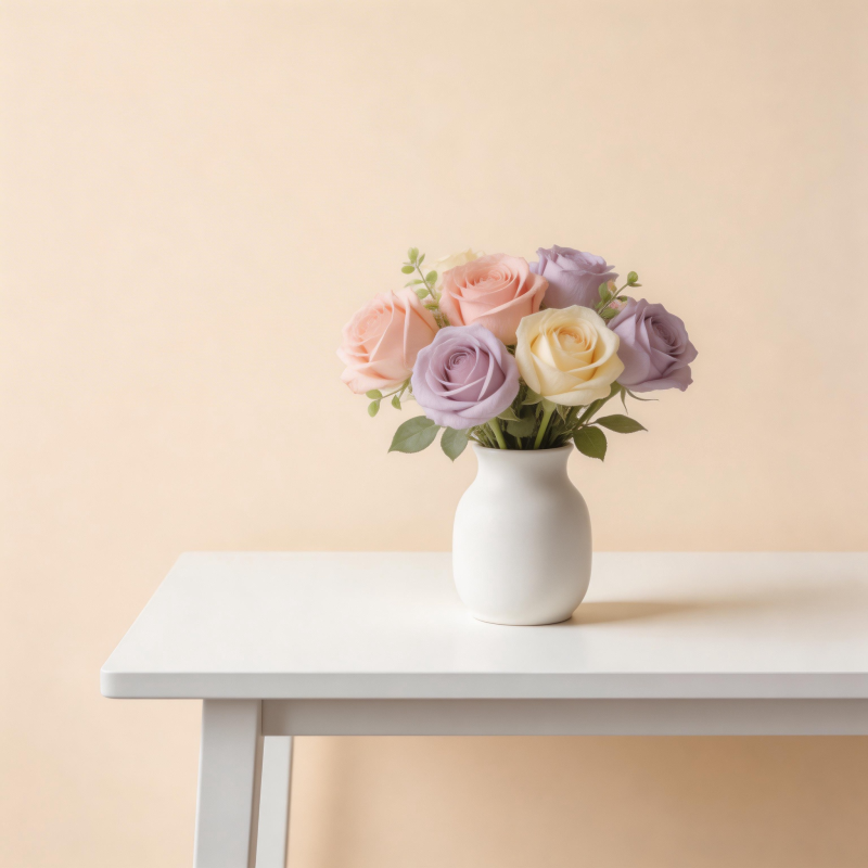 柔色玫瑰静谧美图片