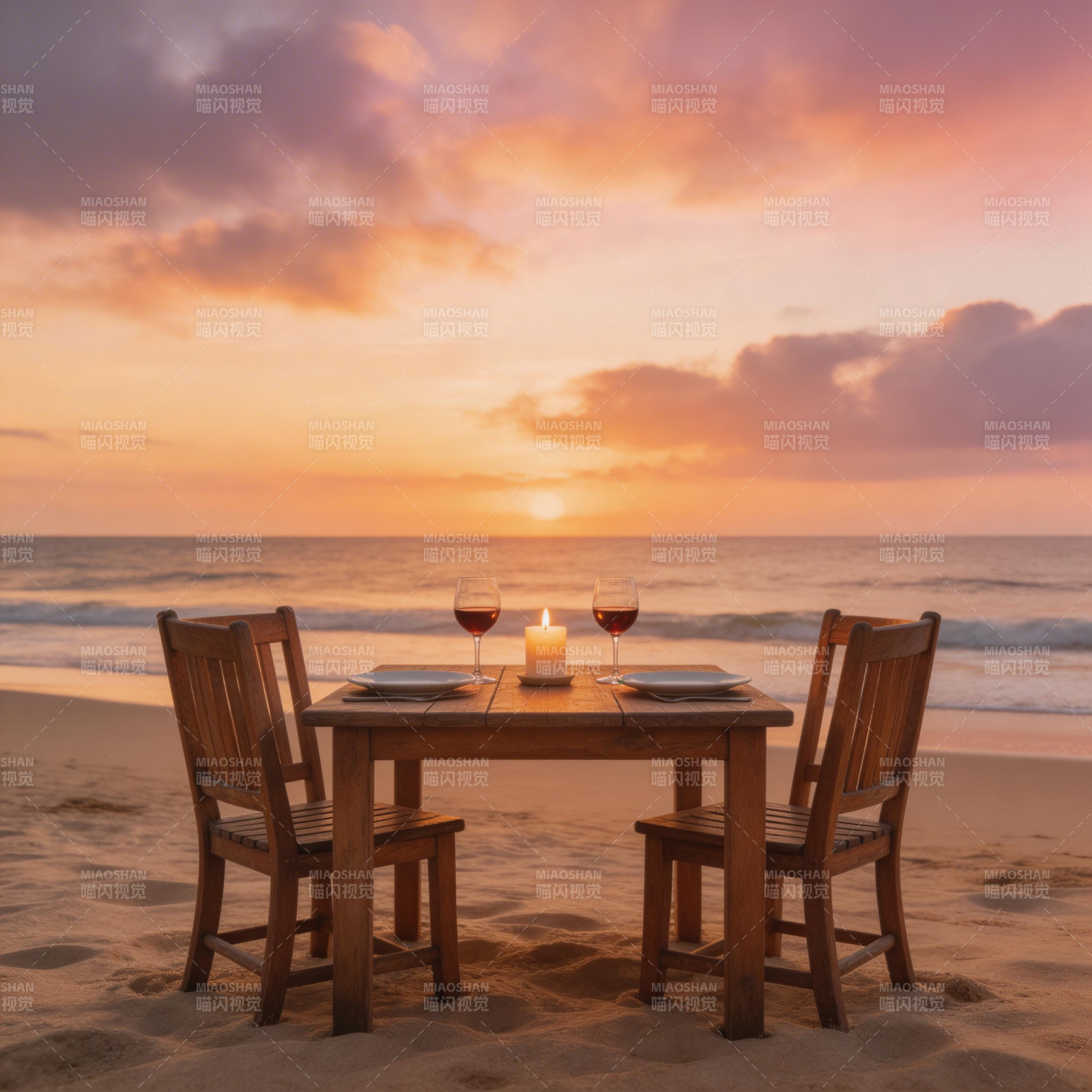 海边烛光晚餐图片