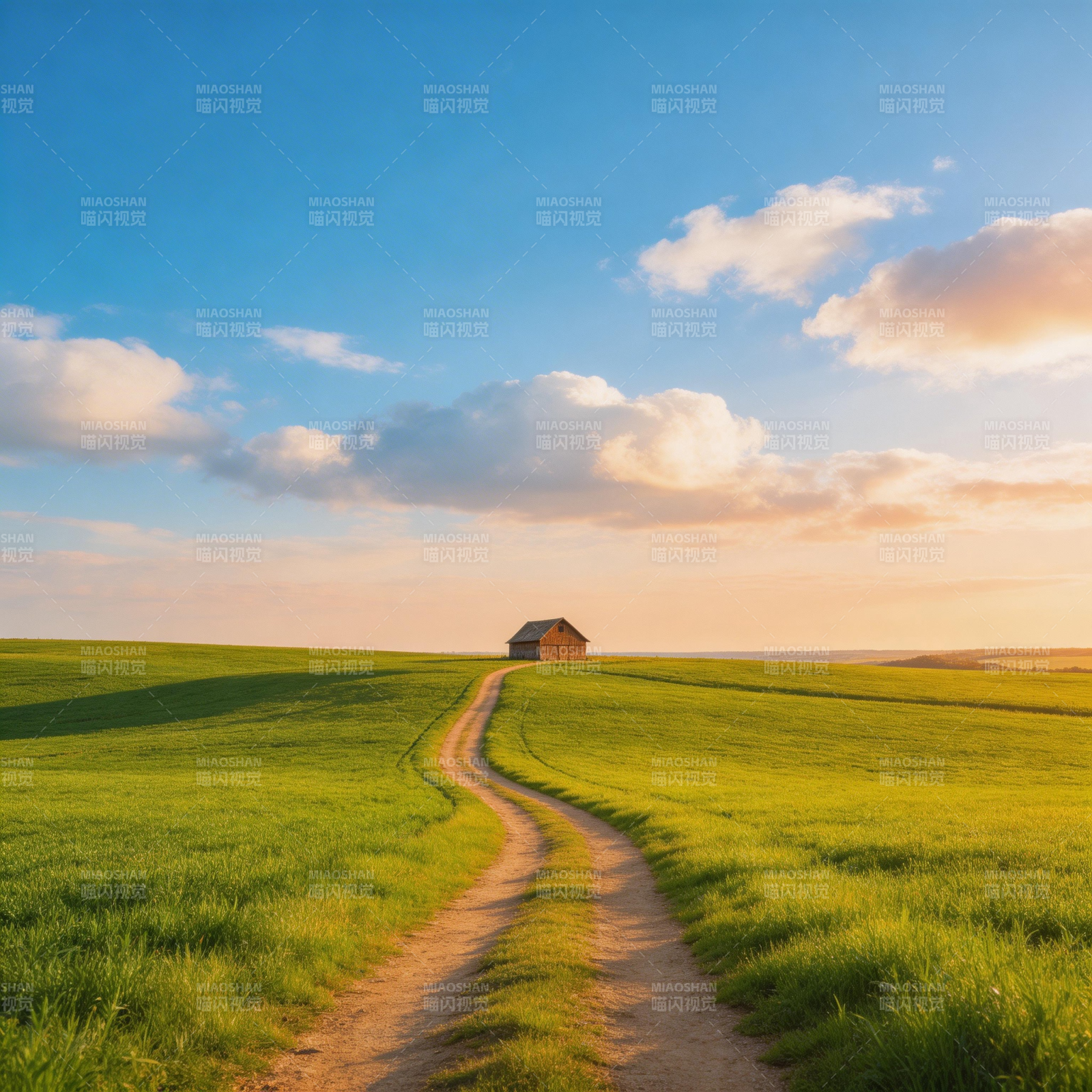 乡间小径通向远方图片