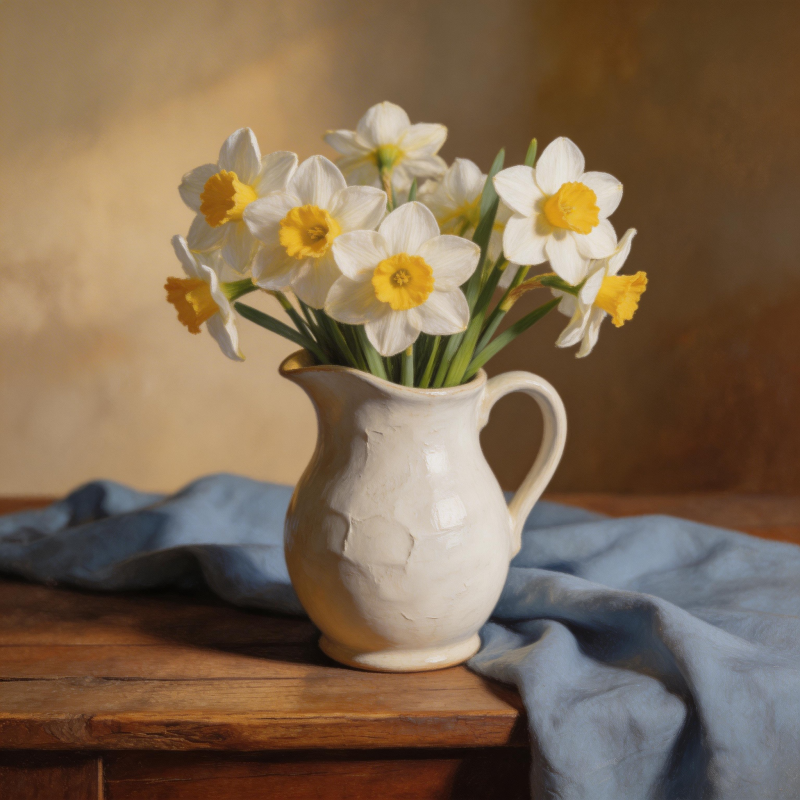 水仙花静物图片