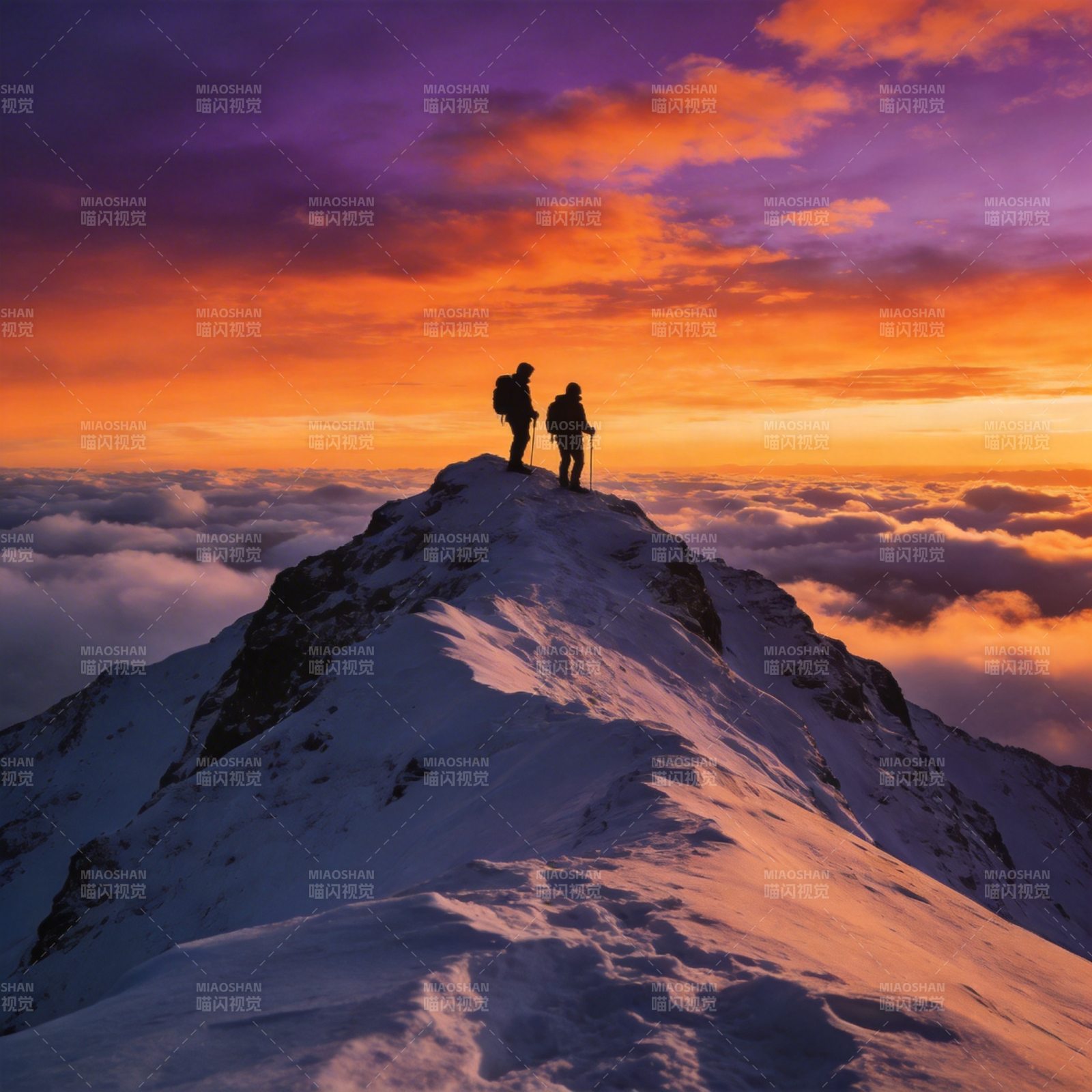 登顶云海日出图片