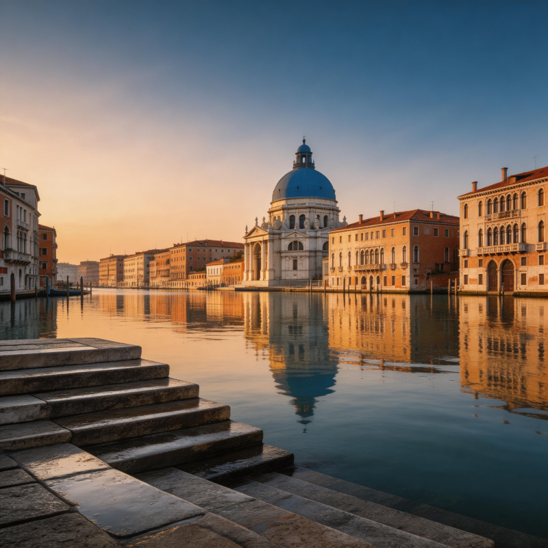 威尼斯水城晨曦图片