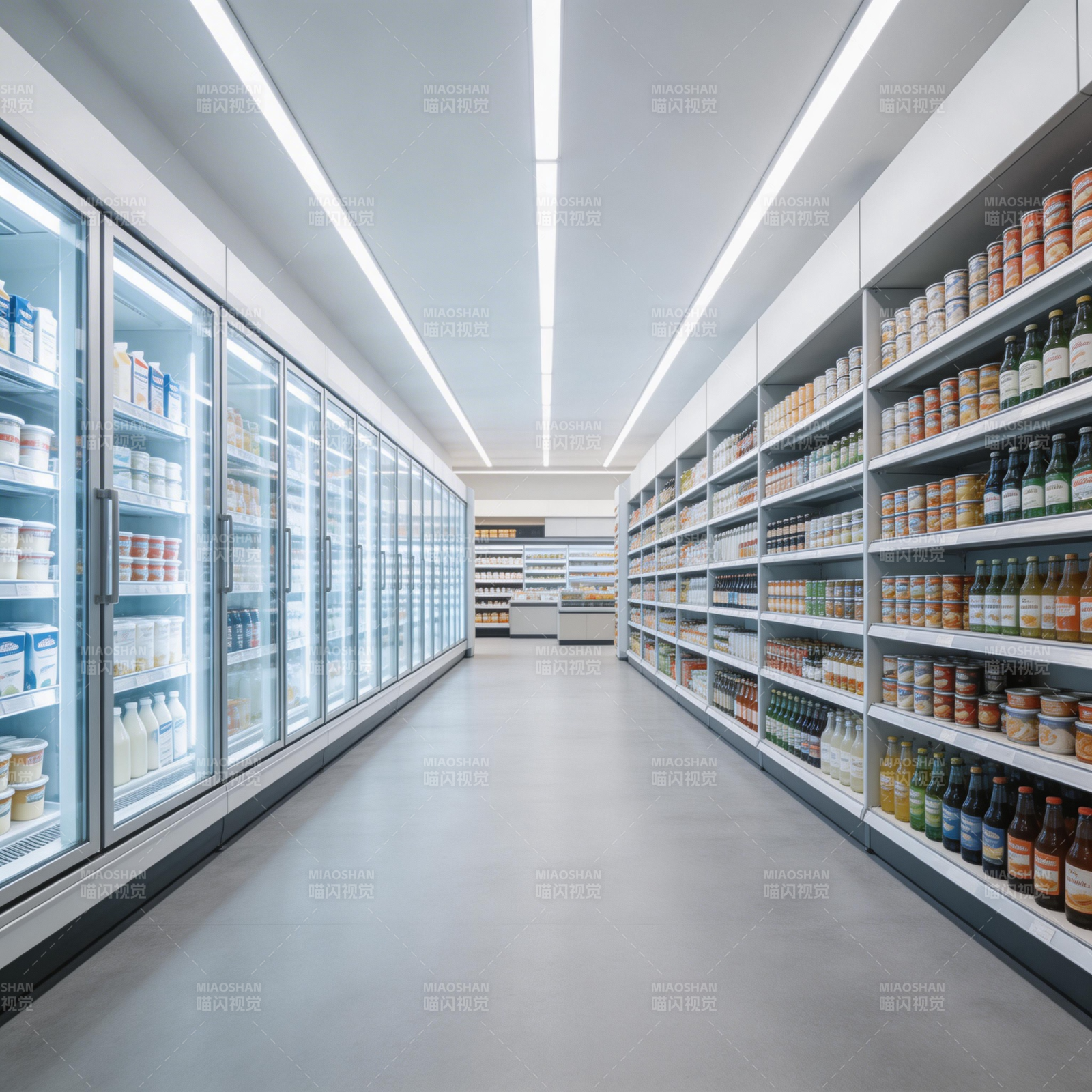 超市冷藏区一览图片