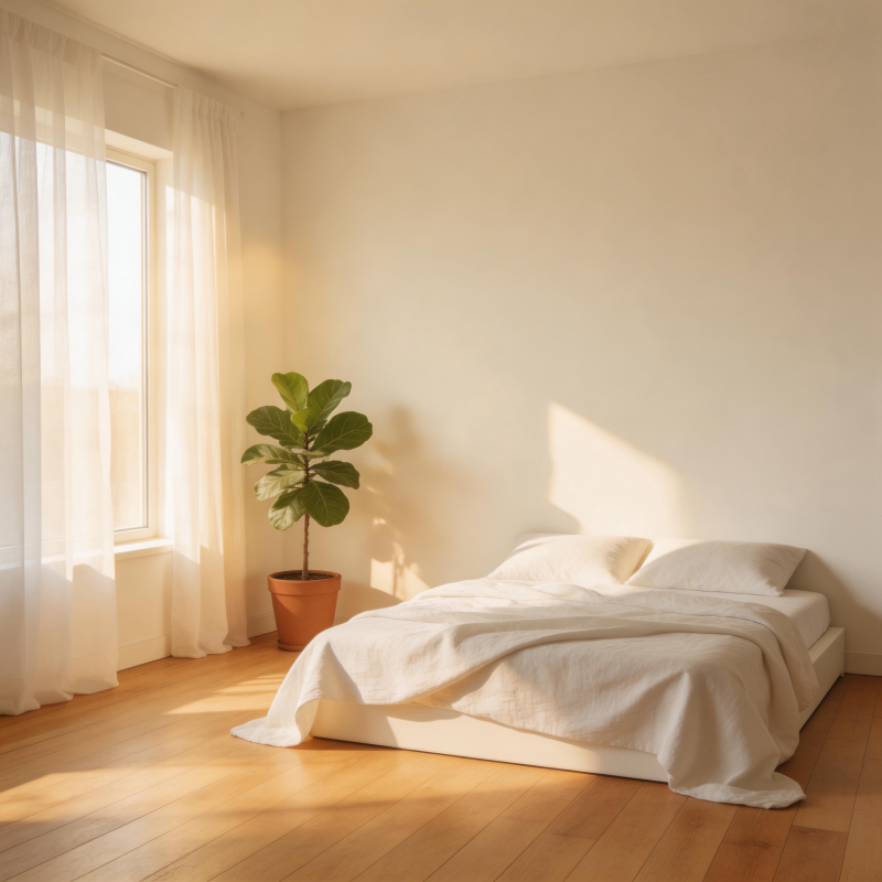 阳光卧室静谧时光图片