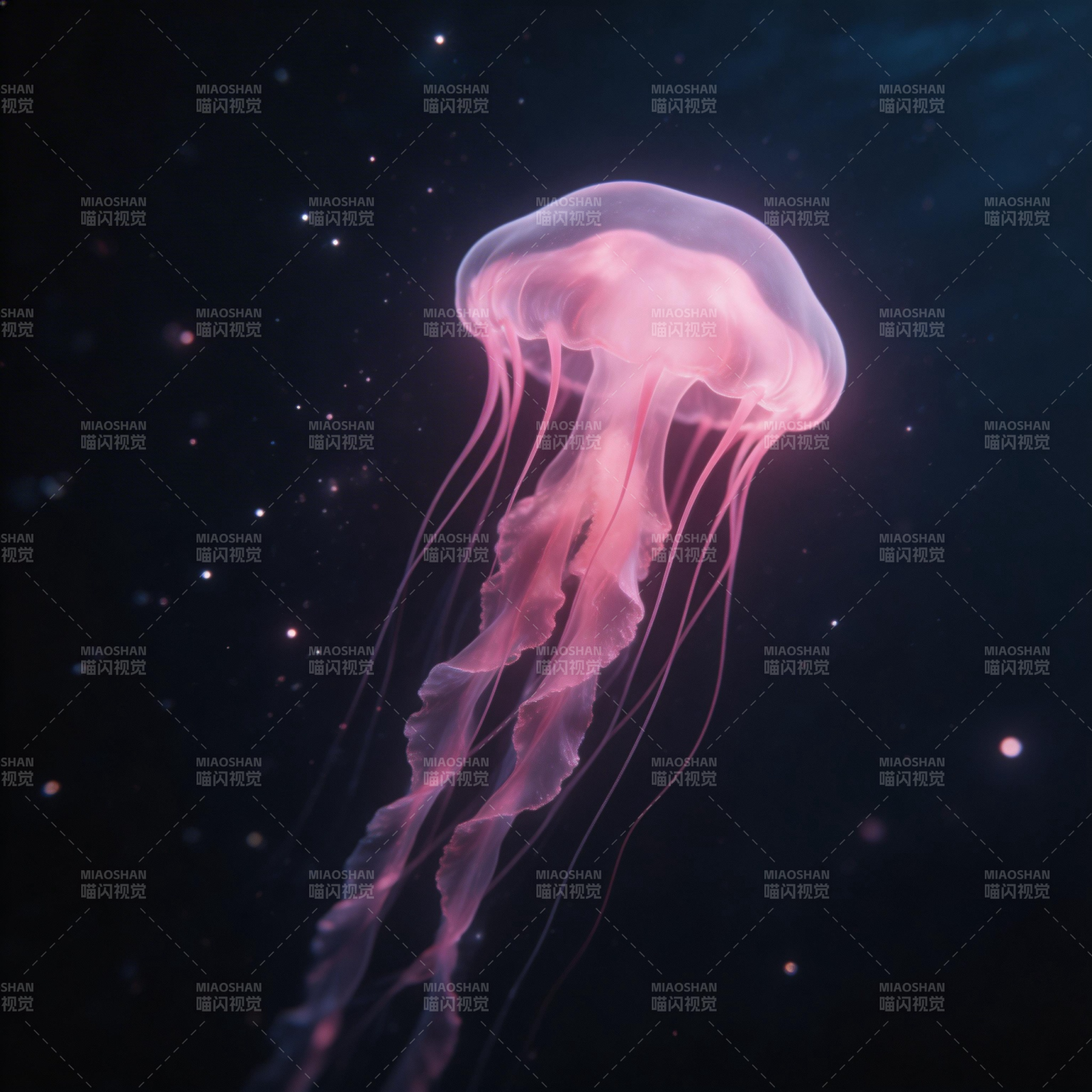 星海中的粉红水母图片