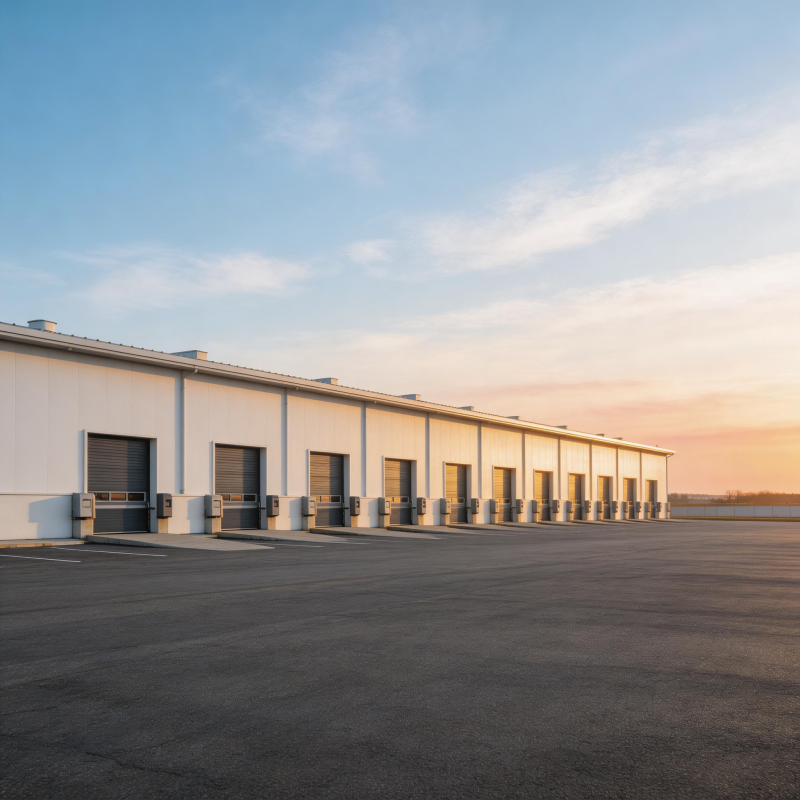 工业厂房晨曦景图片