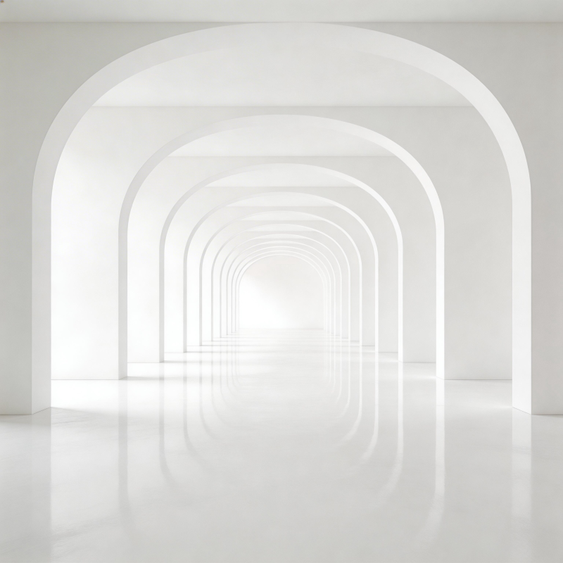 白色拱廊通道图片