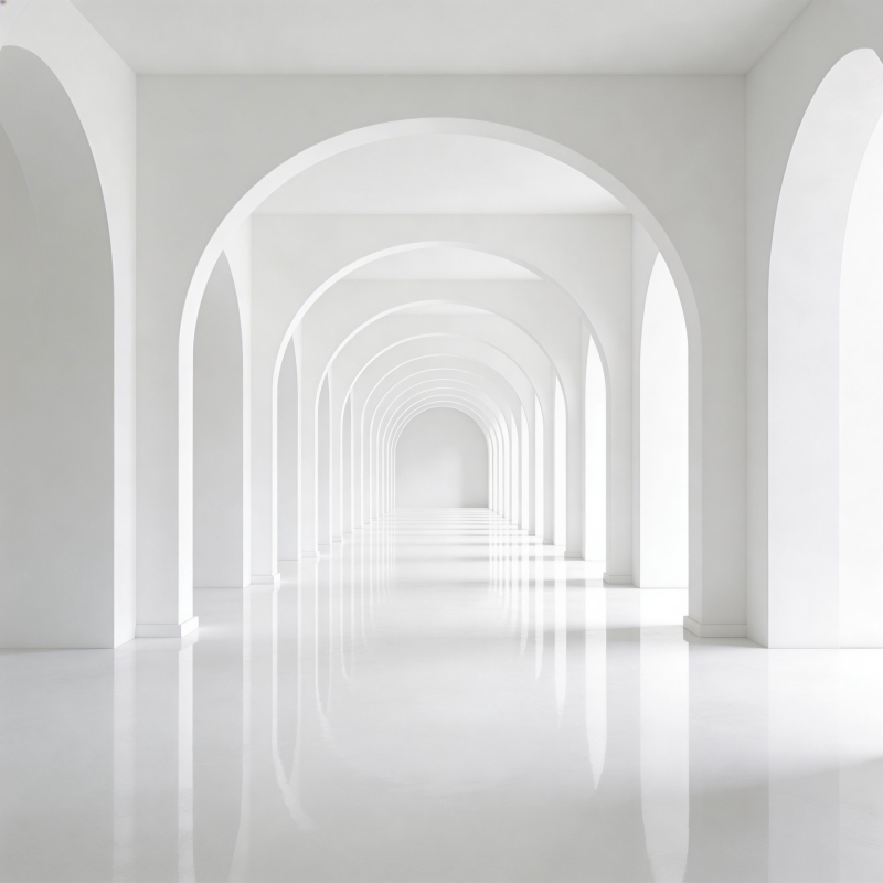 白色拱廊尽头图片