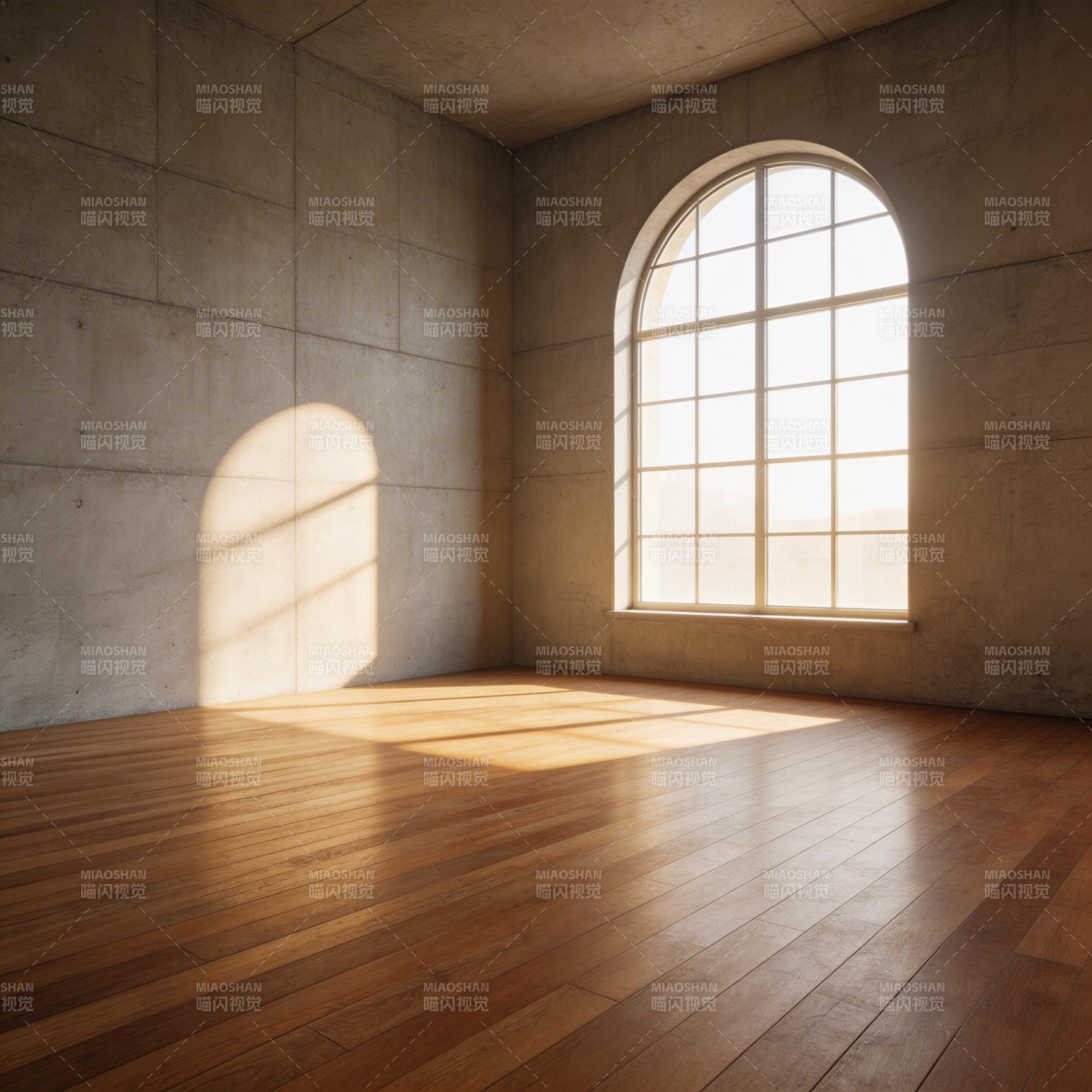 光影交错的空室图片