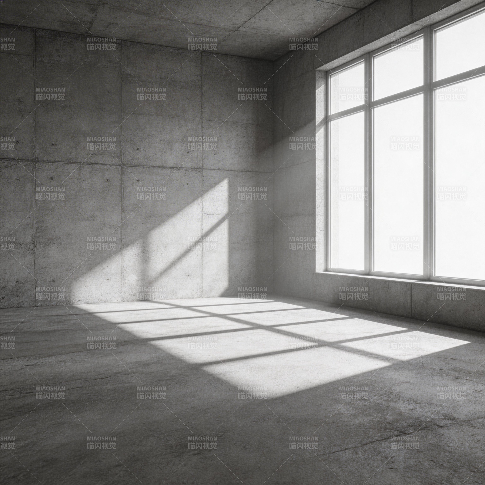 光影交错的空房间图片