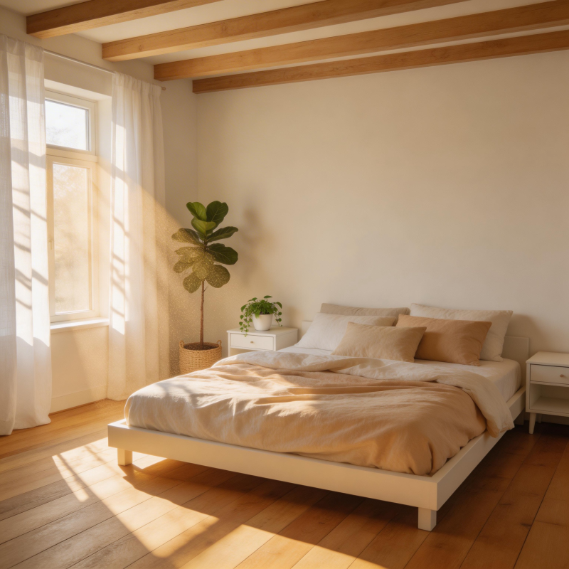 温馨卧室阳光照耀图片