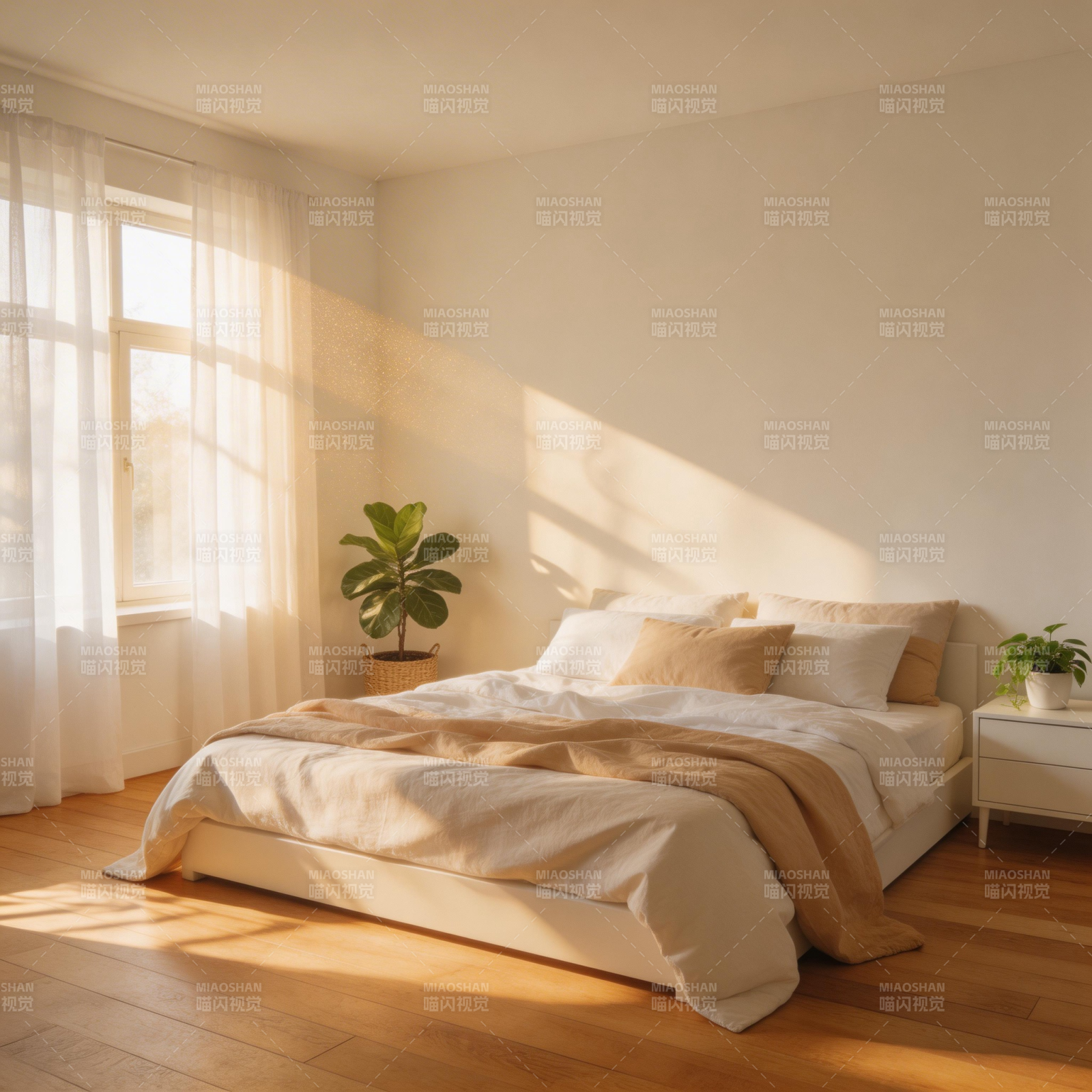 阳光卧室 温馨静谧图片