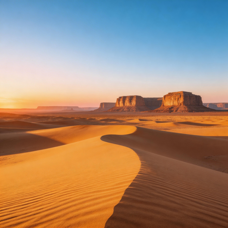 沙漠日落奇景图片