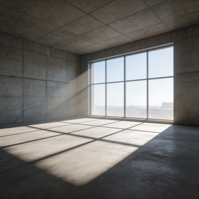 光影交错的混凝土空间图片