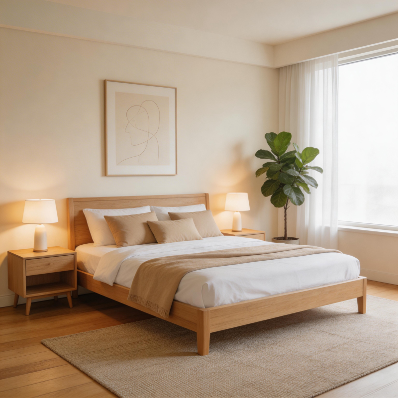 简约卧室温馨布置图片