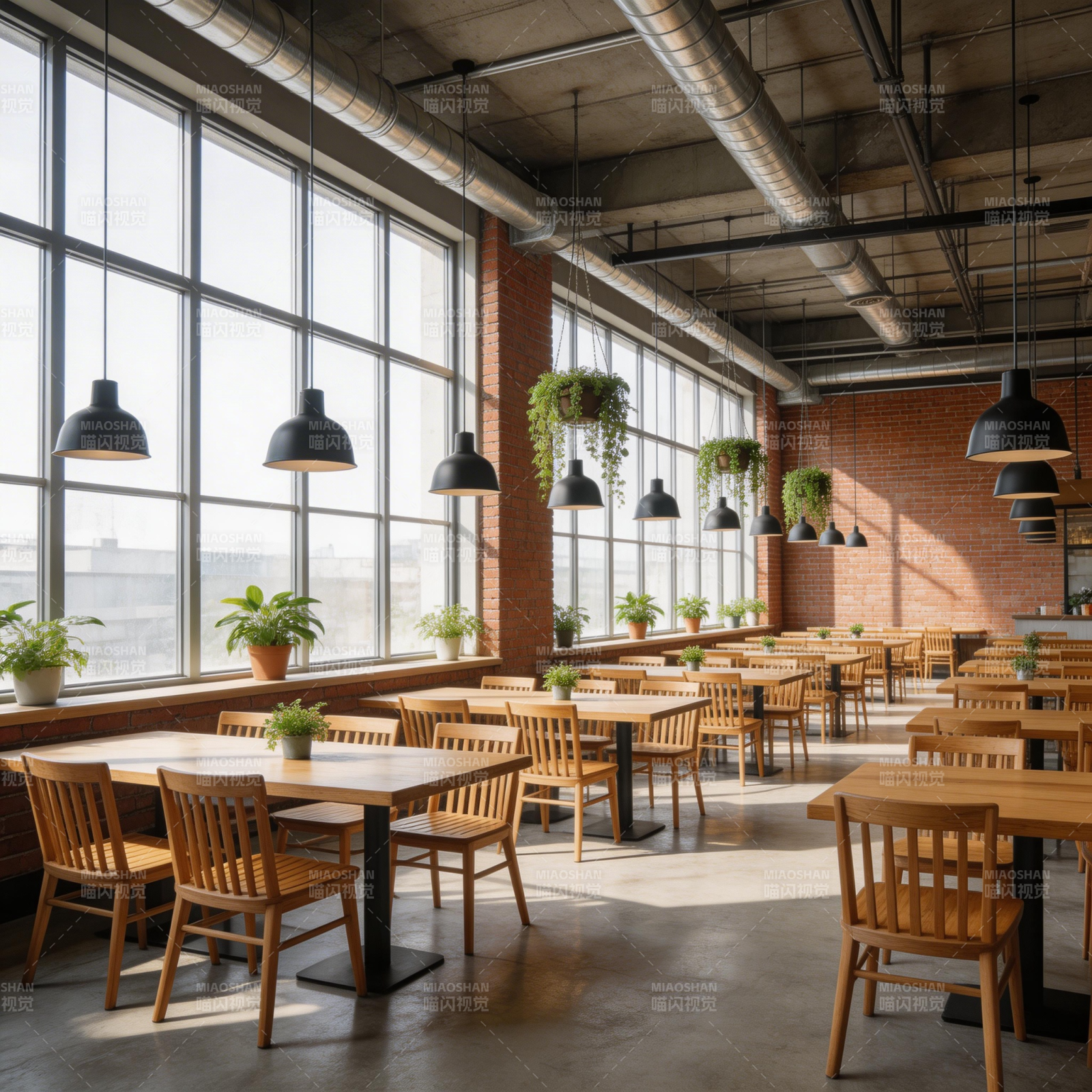 现代工业风餐厅图片