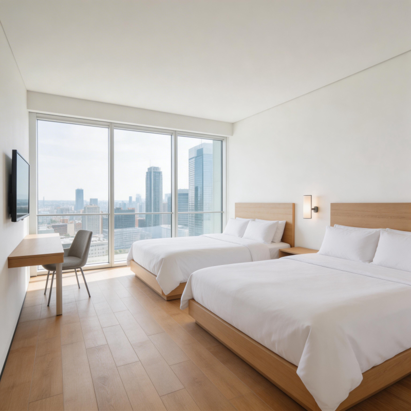 城市景观双床房图片