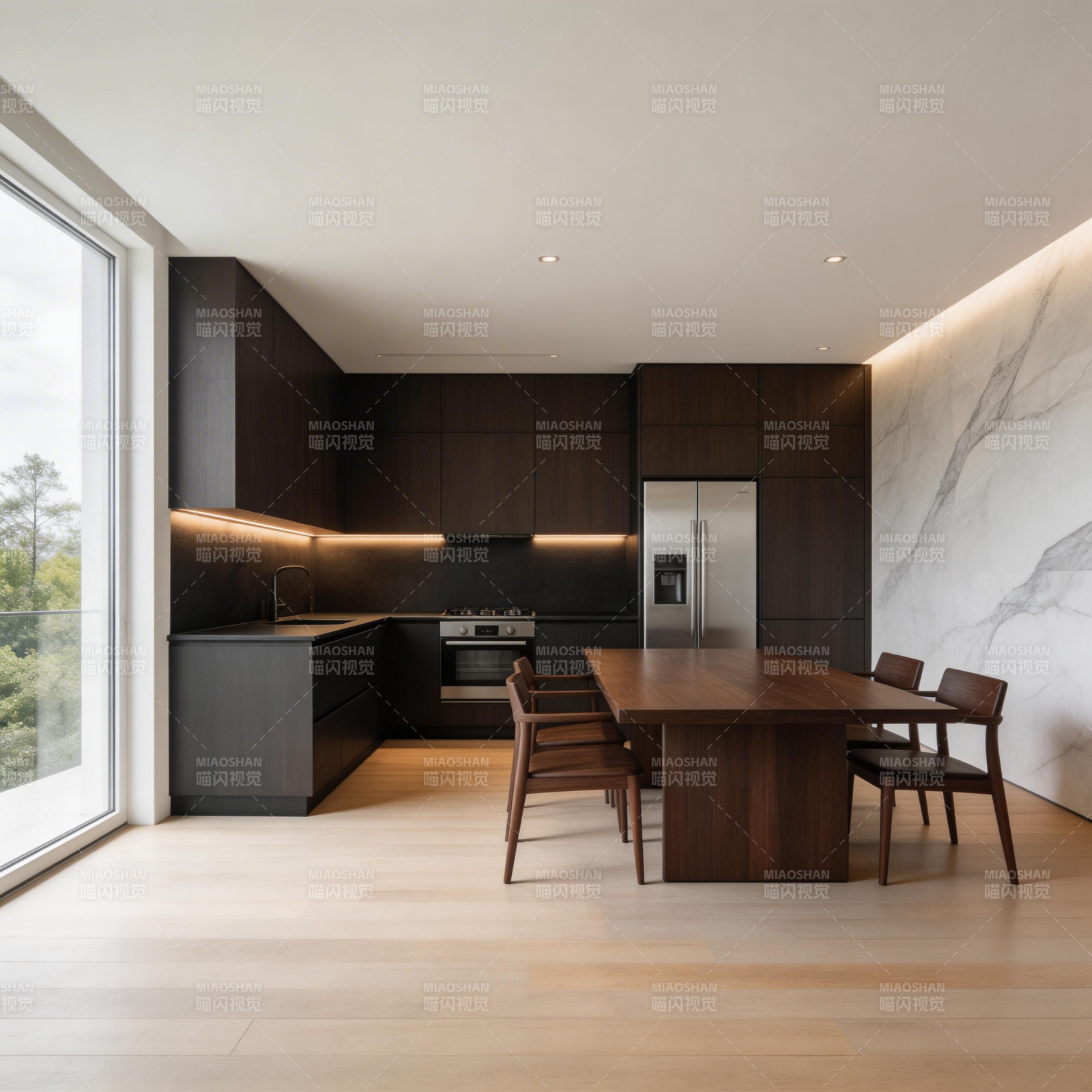 现代简约厨房餐厅图片