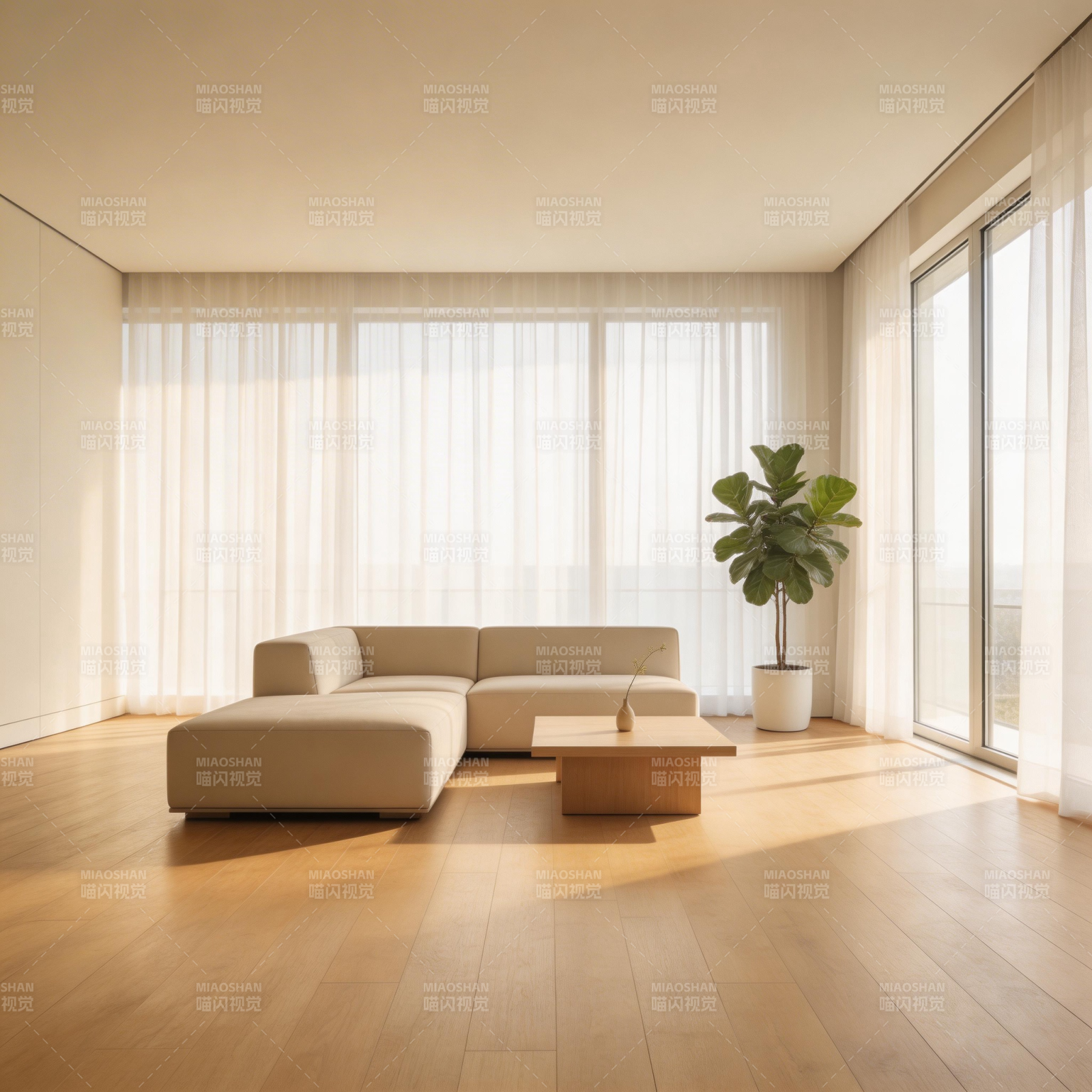 简约客厅阳光照耀图片