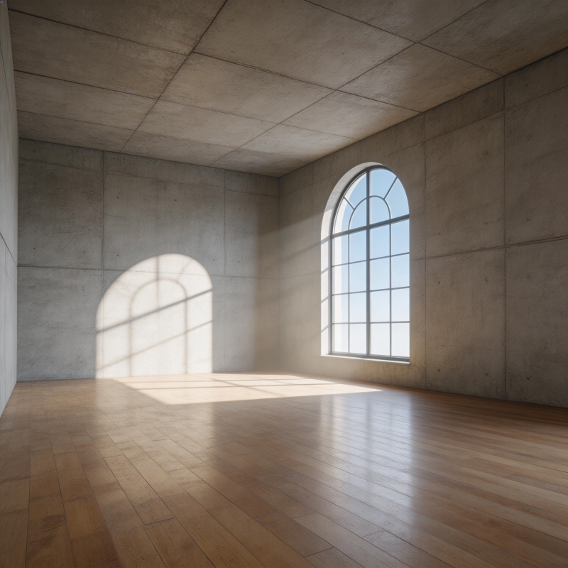 光影交错的空旷室图片