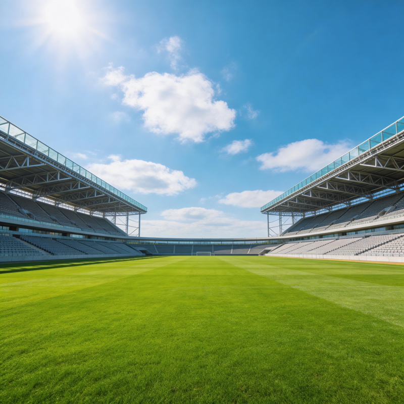 空旷体育场绿茵场图片