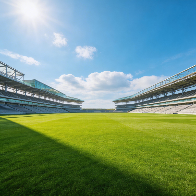 绿茵场空旷晴朗图片