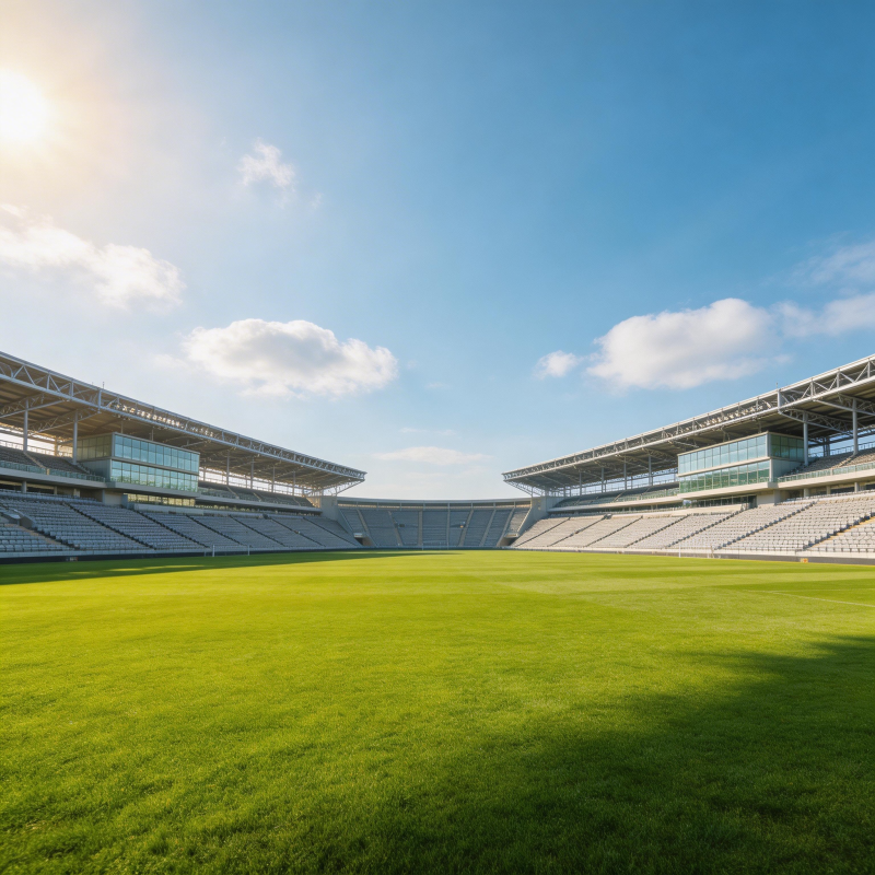 空旷体育场 绿茵如画图片