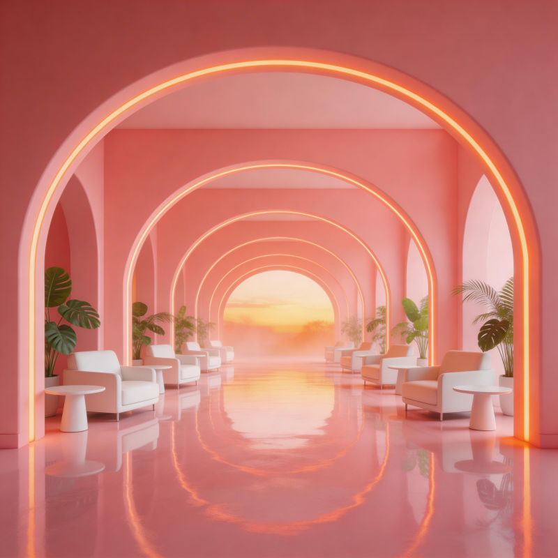 粉色拱廊梦境图片