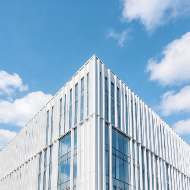 现代建筑蓝天白云图片