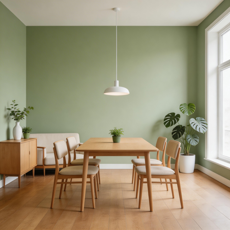 绿意盎然的用餐空间图片