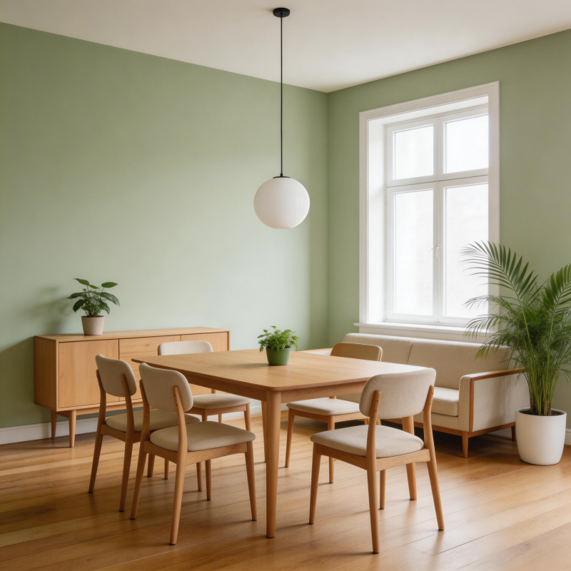 绿意盎然的用餐空间图片