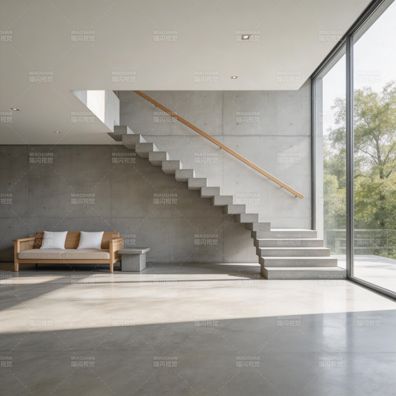 现代简约楼梯客厅图片