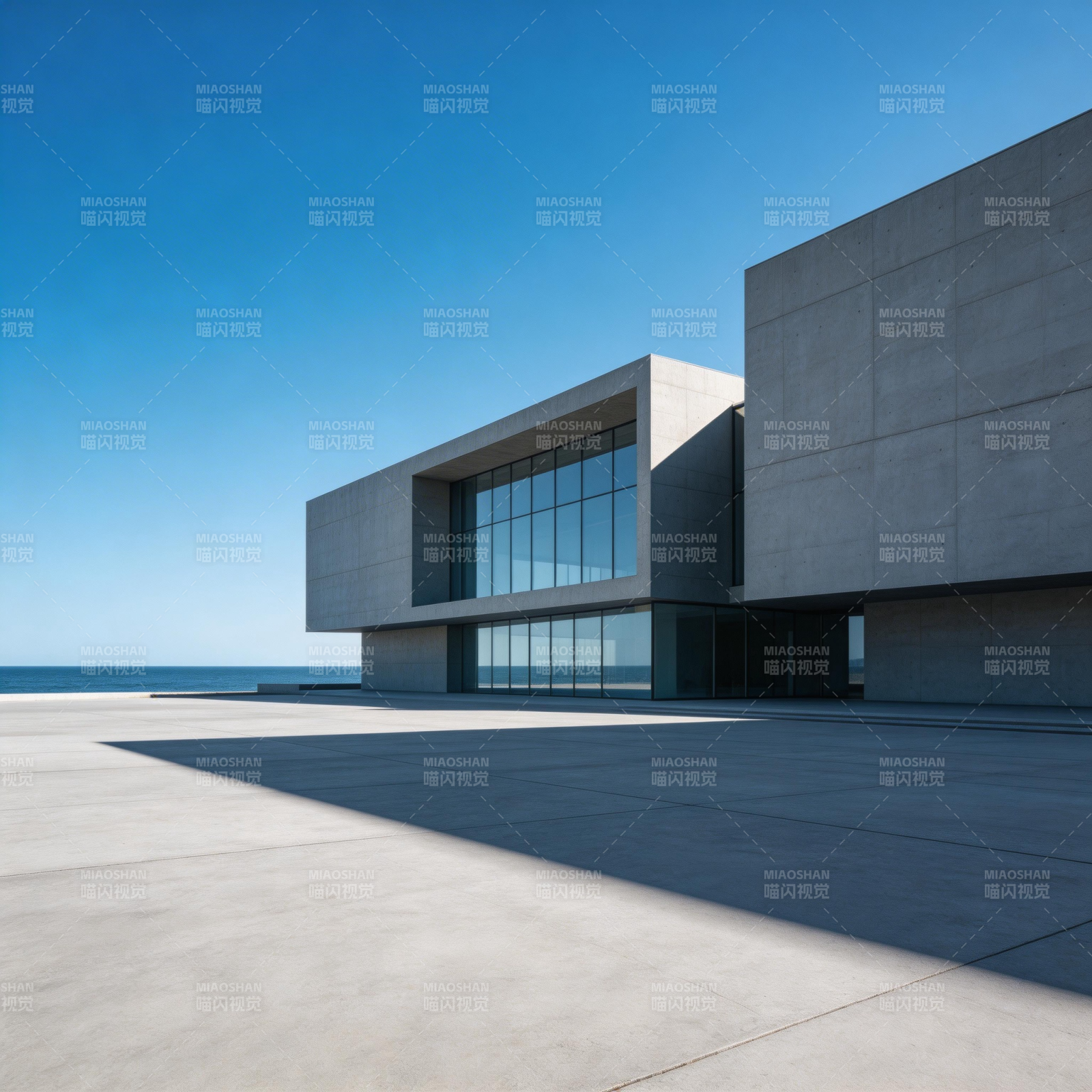 现代建筑与海景图片