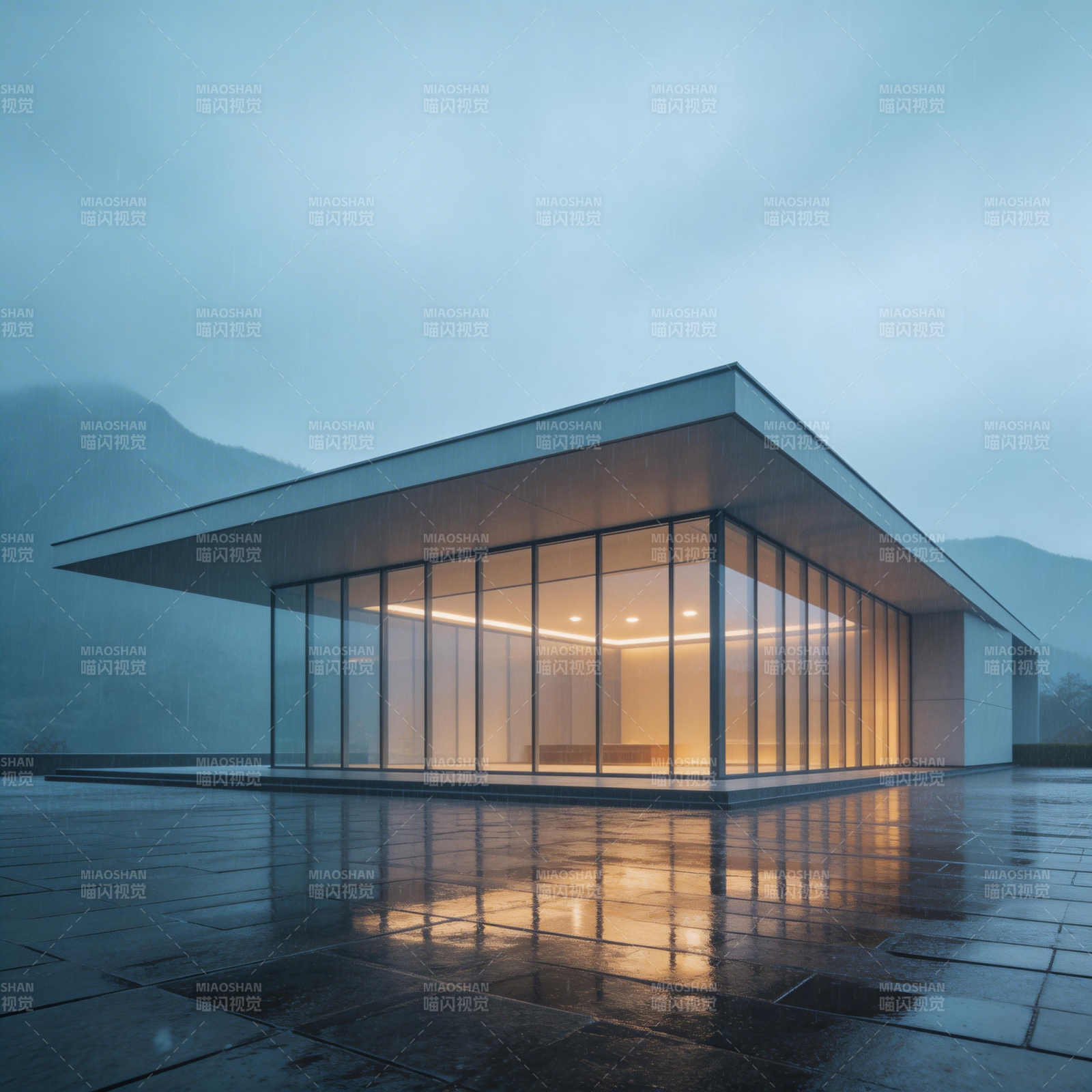 现代建筑夜景图片