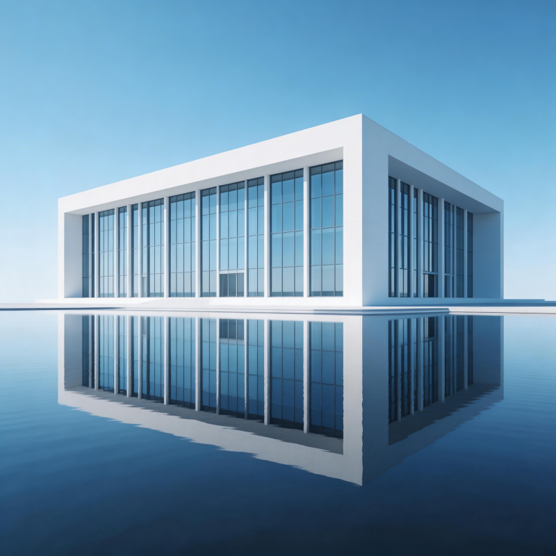 现代建筑倒影图片