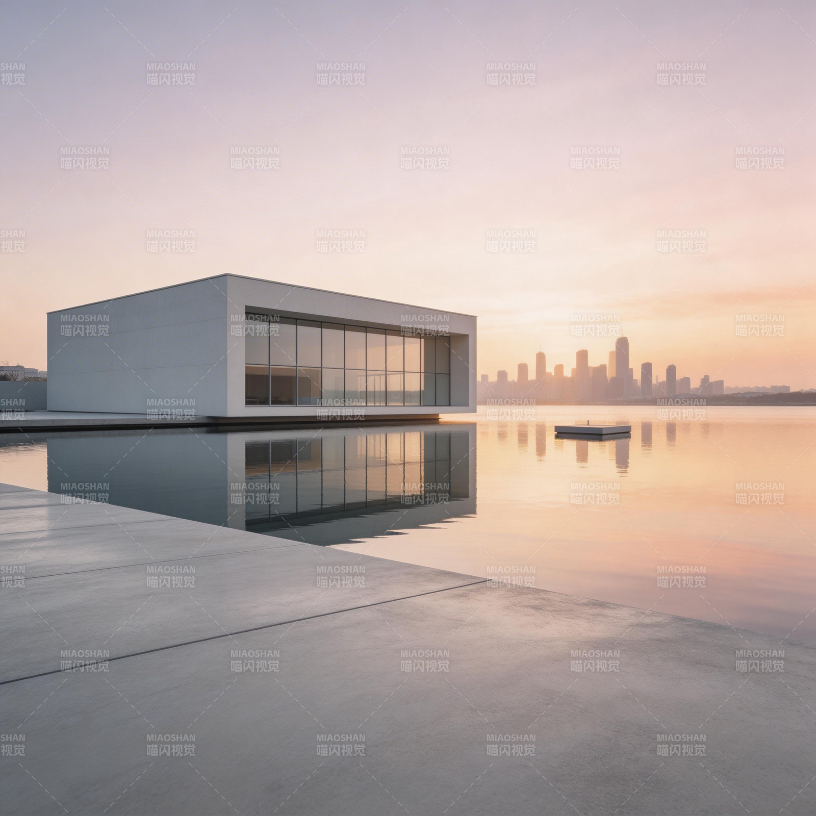 水畔现代建筑图片