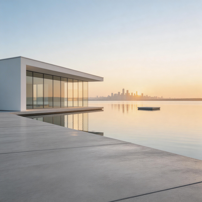 湖畔现代居所图片