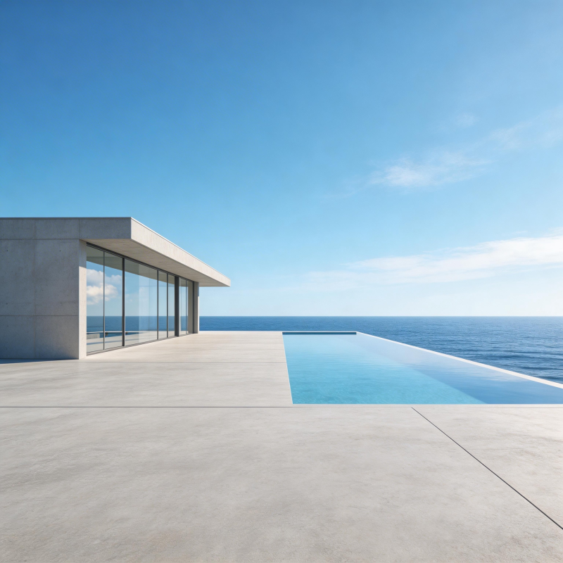 海天一色泳池别墅图片