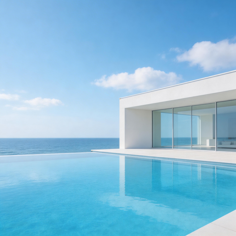 海天一色泳池居图片