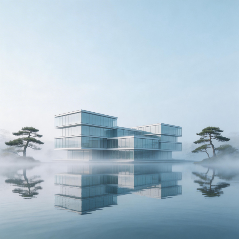 湖畔现代建筑图片