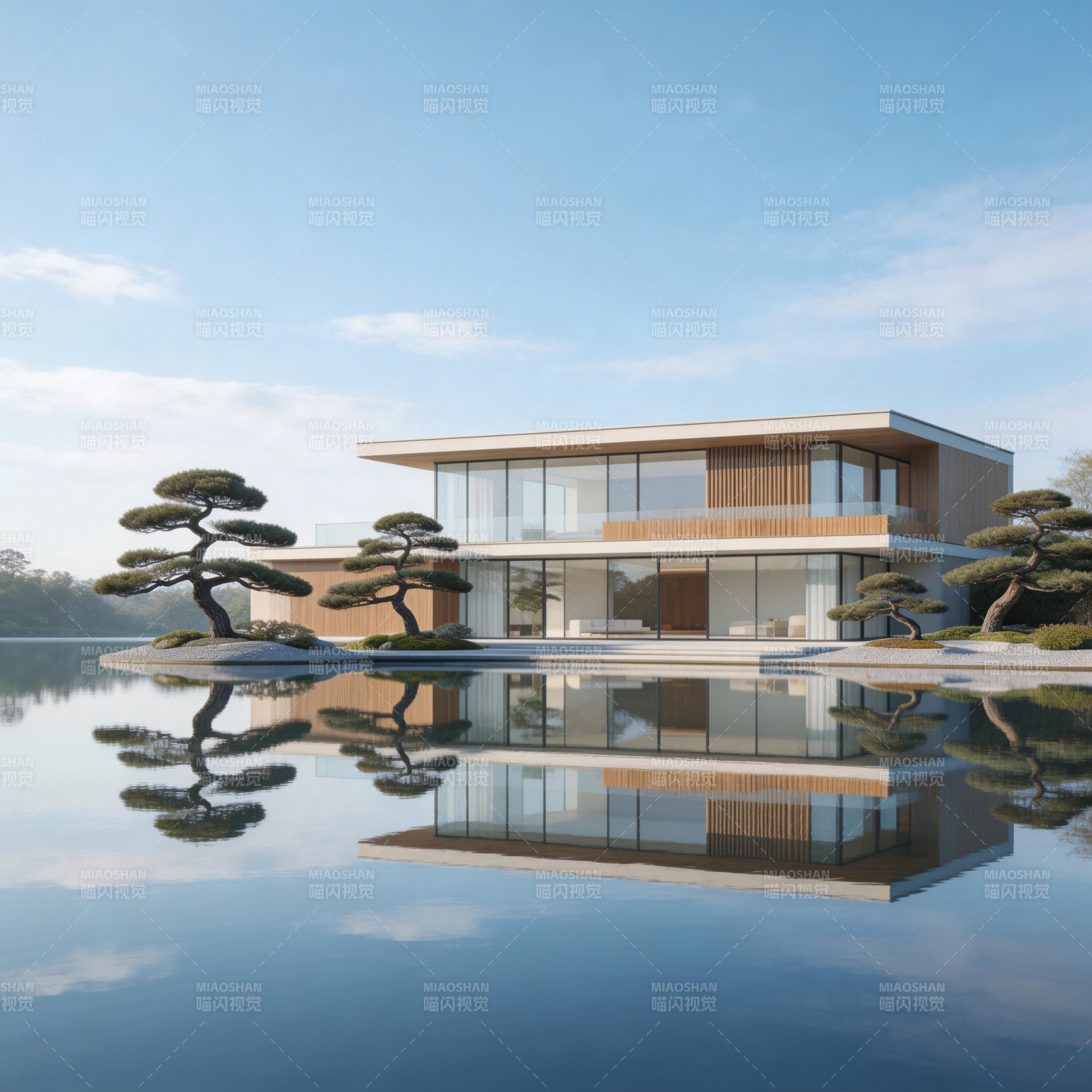湖畔现代居所图片