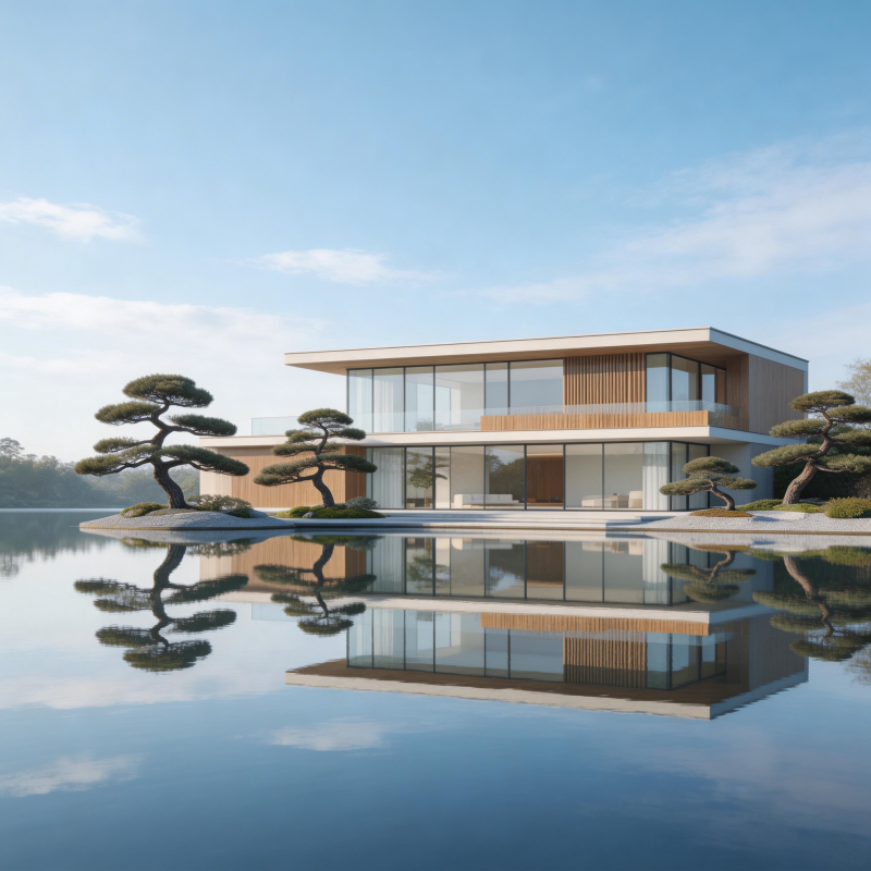 湖畔现代居所图片