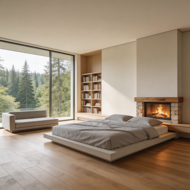 现代卧室 温暖如春图片