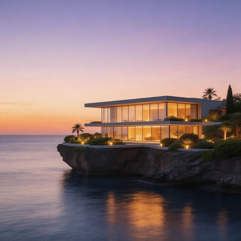 悬崖海景豪宅图片