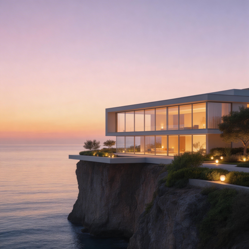 悬崖海景豪宅图片