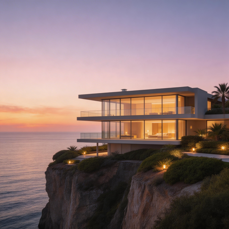 悬崖海景豪宅图片