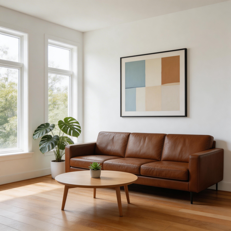 现代简约客厅一角图片